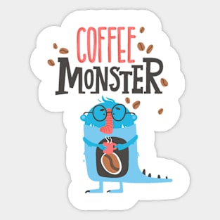 Coffee Monster Sticker